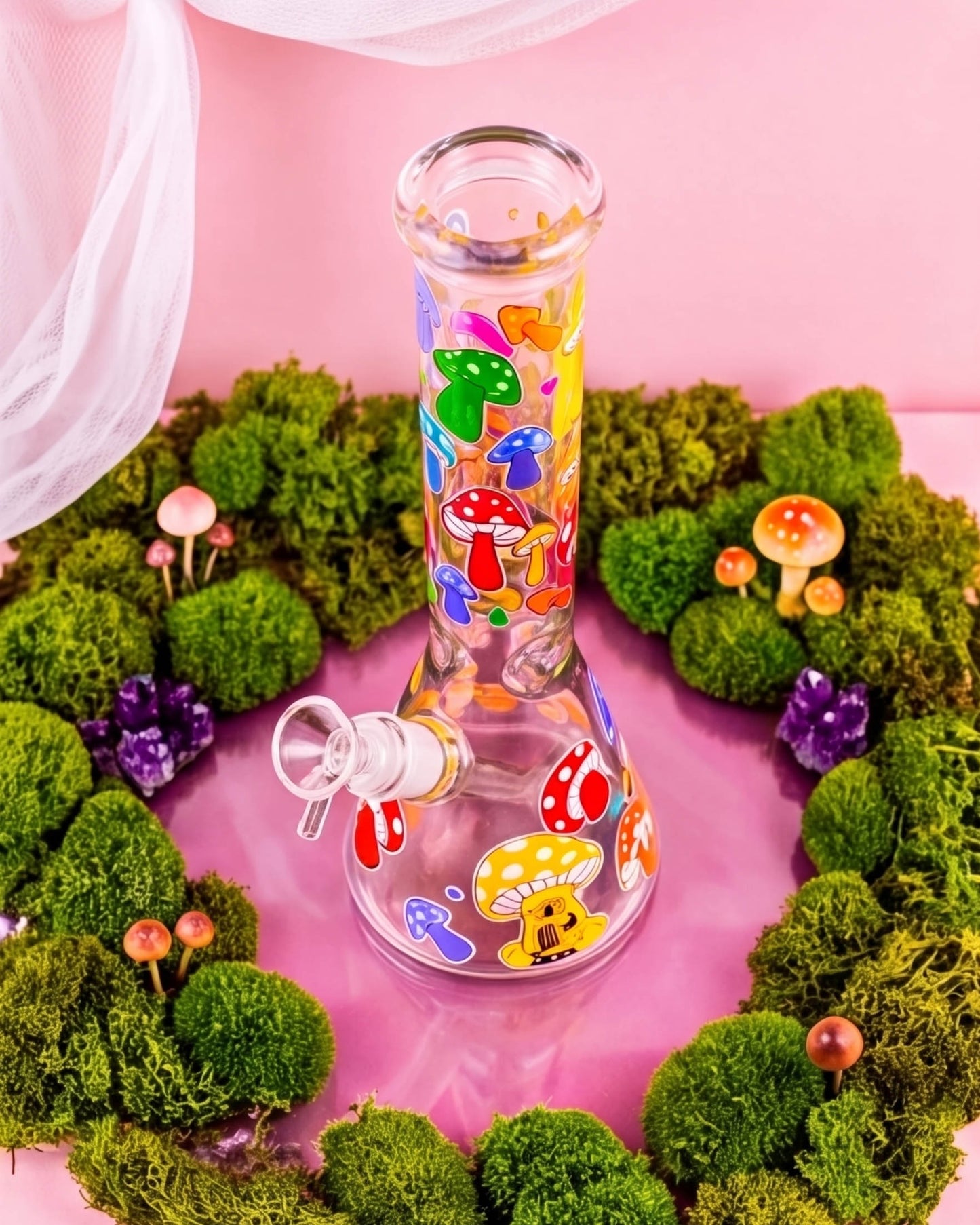 Glow Mushroom Beaker Bong