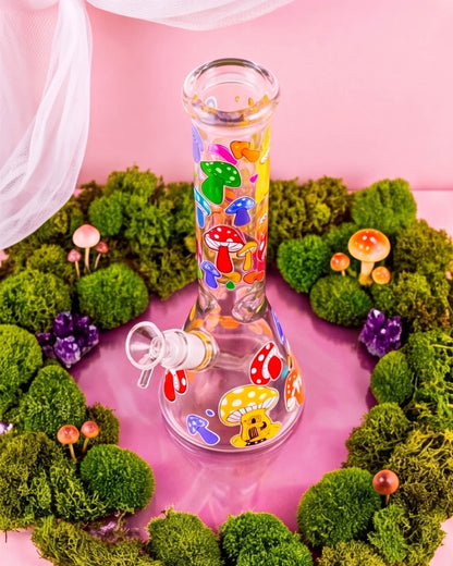 Glow Mushroom Beaker Bong