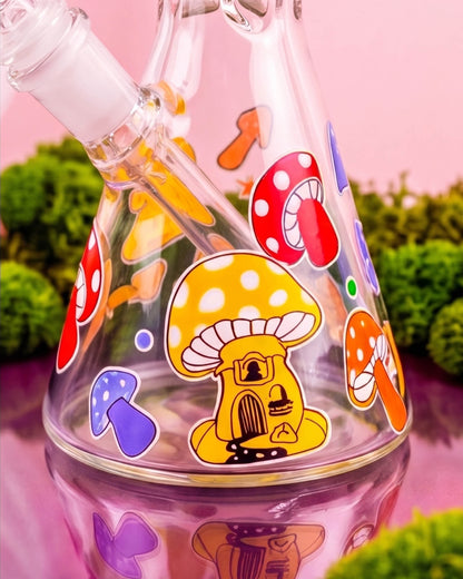 Glow Mushroom Beaker Bong