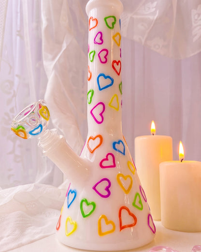Sweet Glow Hearts Bong