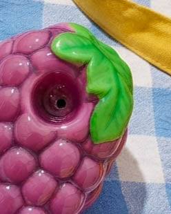 Grape Kiss Ceramic Hand Pipe