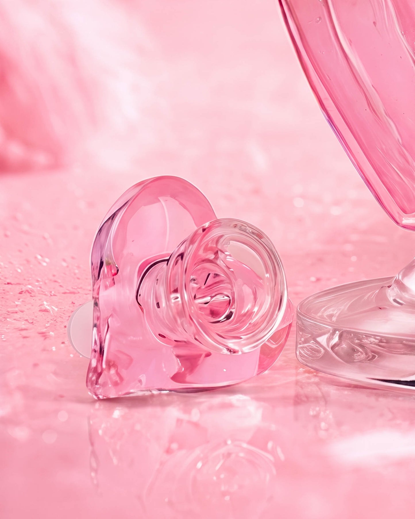 9" Heart Bong w/ Heart Bowl - Pink
