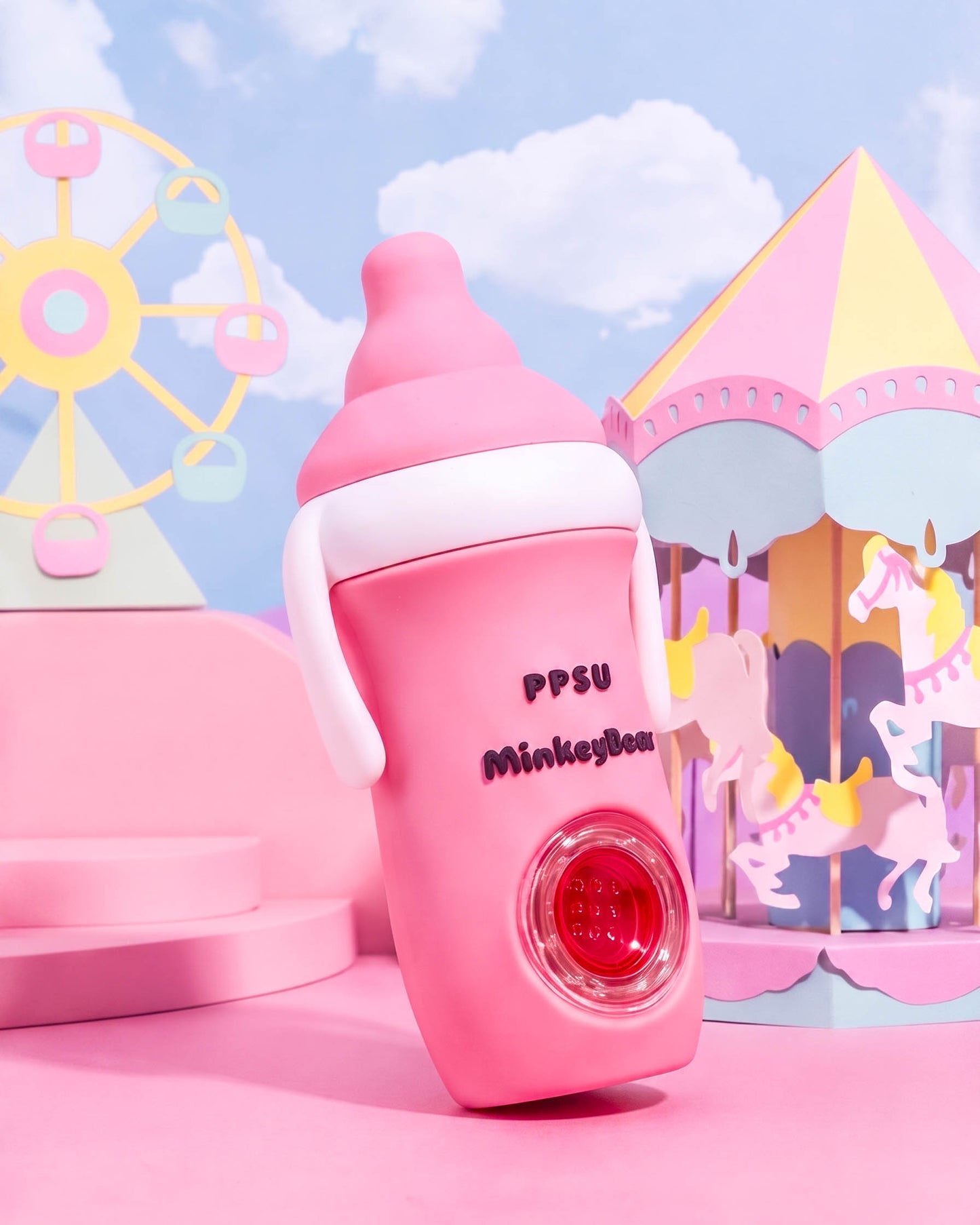 Milk Bottle Silicone Pipe - Pink