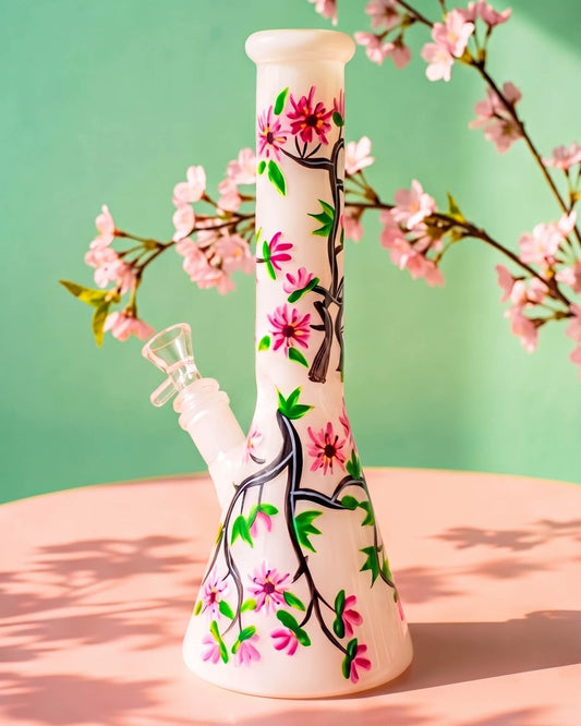 Pink Blossom Beaker Bong