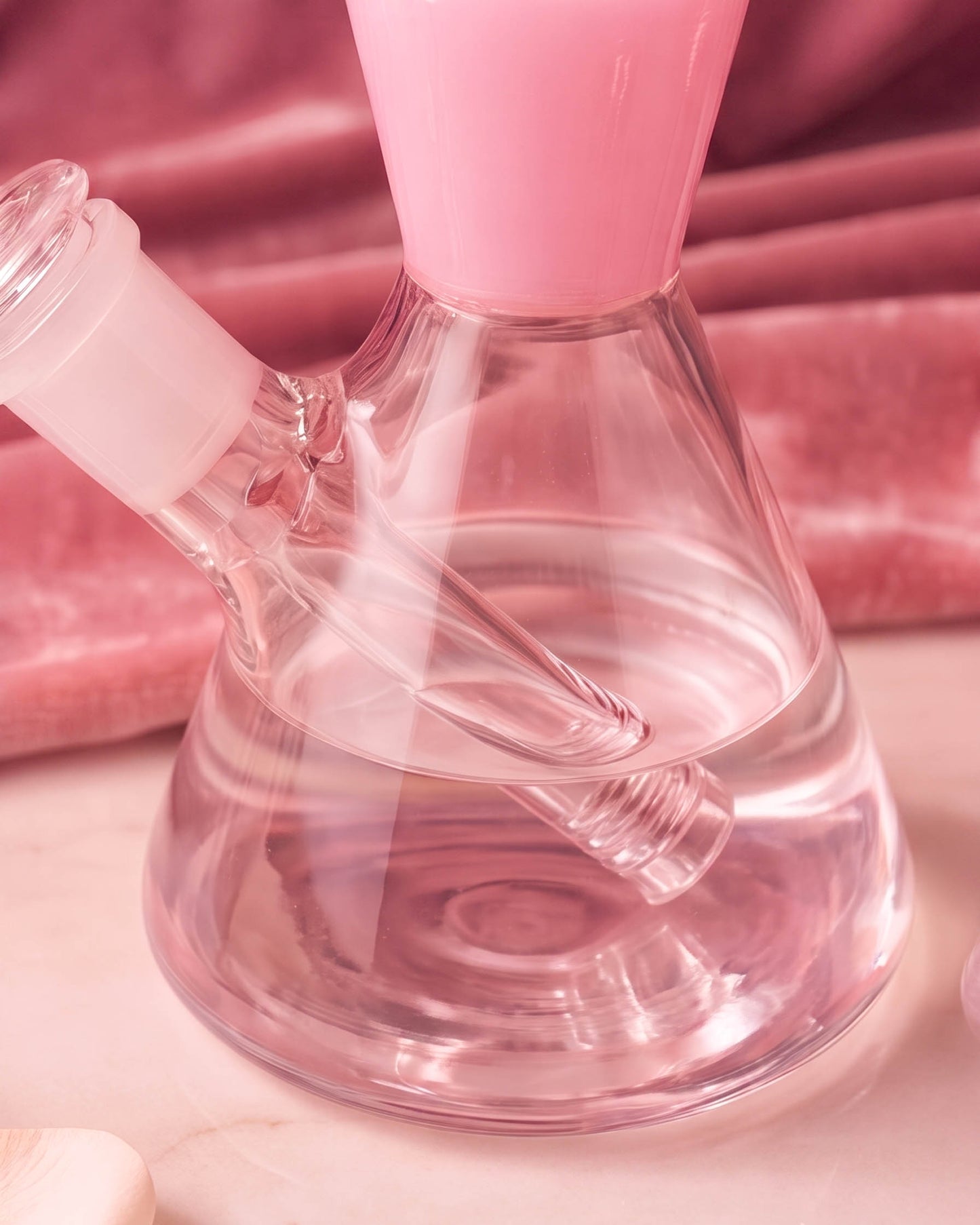 Pink Velvet Swirl Beaker Bong/Dab Rig