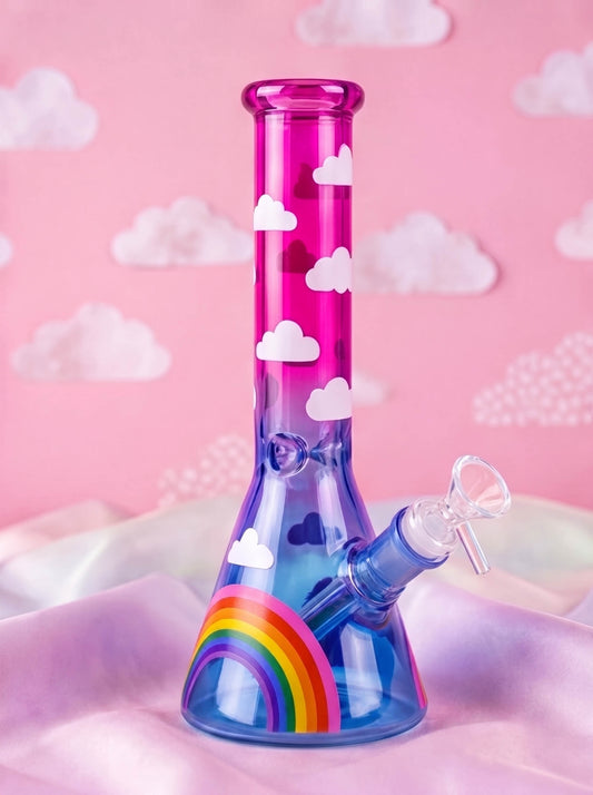 Rainbow Cloud Beaker Bong