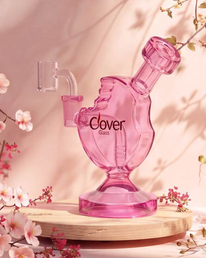Rosy Candy Bite Bong/Dab Rig - Pink