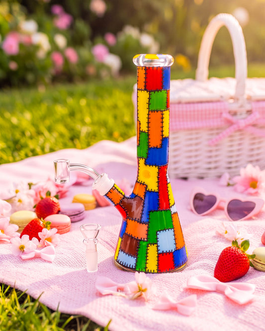 Stitched Rainbow Bong/Dab Rig
