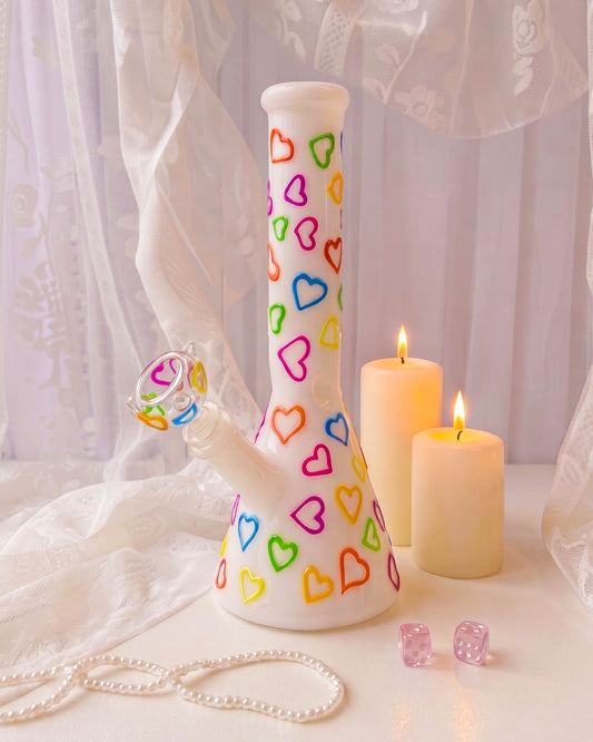 Sweet Glow Hearts Bong