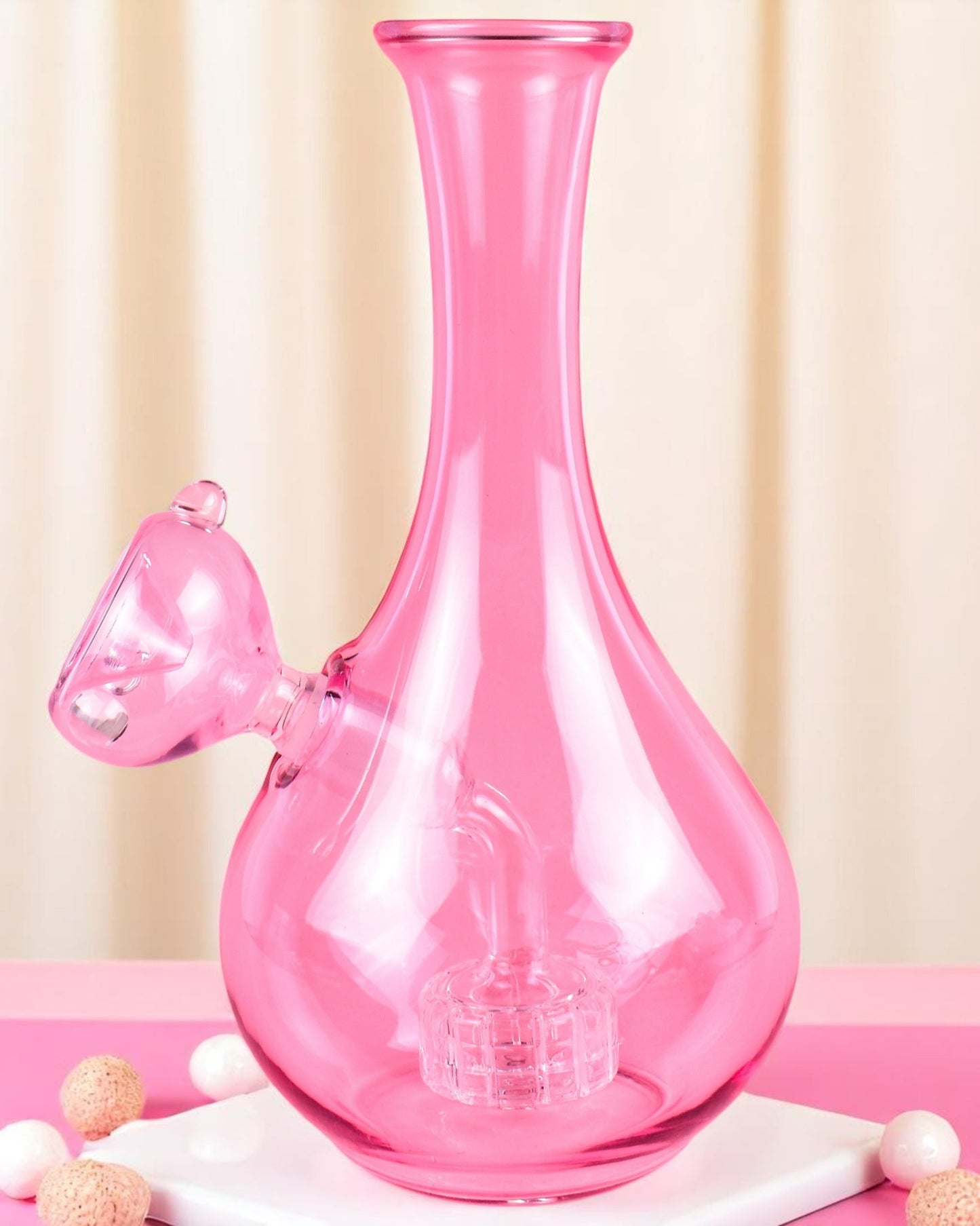Elegant Pink Vase Bong w/ Bowl